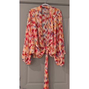 Women's Colleen Lopez Blouse, Multicolor Abstract Print